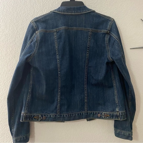 Land's End Blue Jean Jacket Women’s Sz Small, Beach Boho, BBQ, Picnic, Vacation - Picture 2 of 10